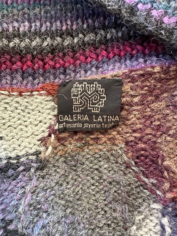 VTG Galeria Latina Alpaca wool Cardigan Hand Knit… - image 10