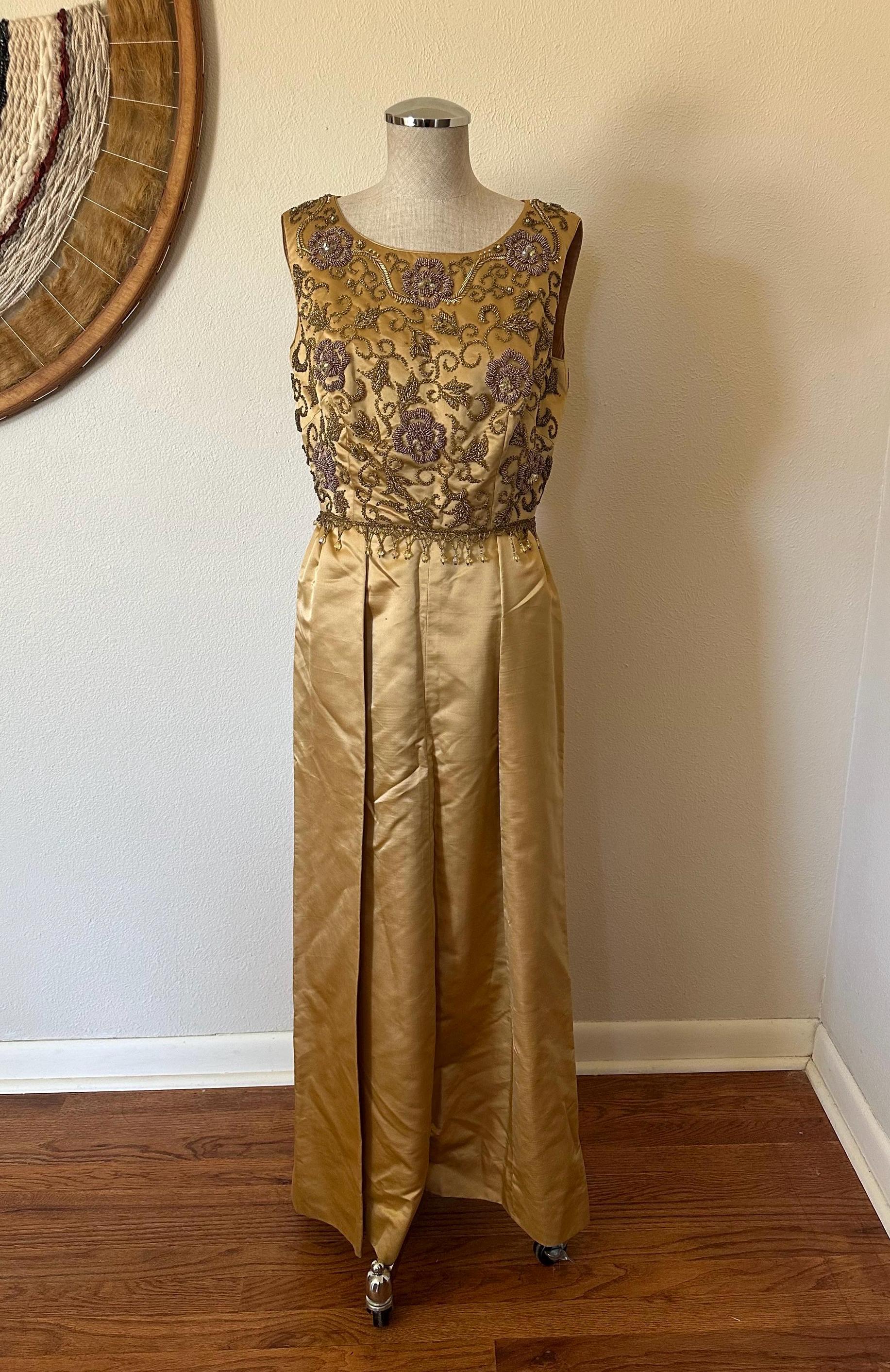 Glamour Gold Gown - Etsy Glamour Gold Gown - Etsy