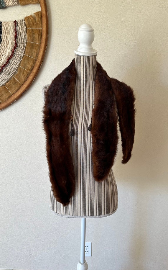 Vintage 40s 50s Real Mink Fur Scarf Original Drape