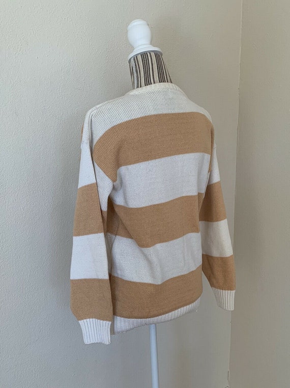 Vintage Pierre Cardin Ligne Tricot Striped Sweate… - image 5