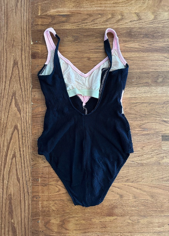 Vintage 90s Robby Len One Piece Swimsuit Chevron … - image 7