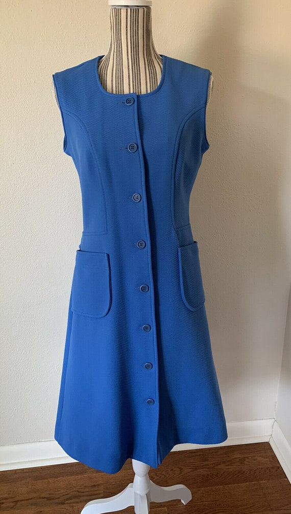 Vintage Rare 1970s Jantzen Sleeveless Dress Butto… - image 10