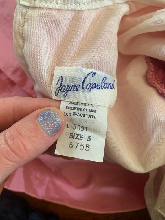 Vintage Jayne Copeland Girls 5T Dress Pink - image 9