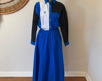 Vintage 90s 1849 Authentic Ranch Wear Western Dress Woman’s S/M