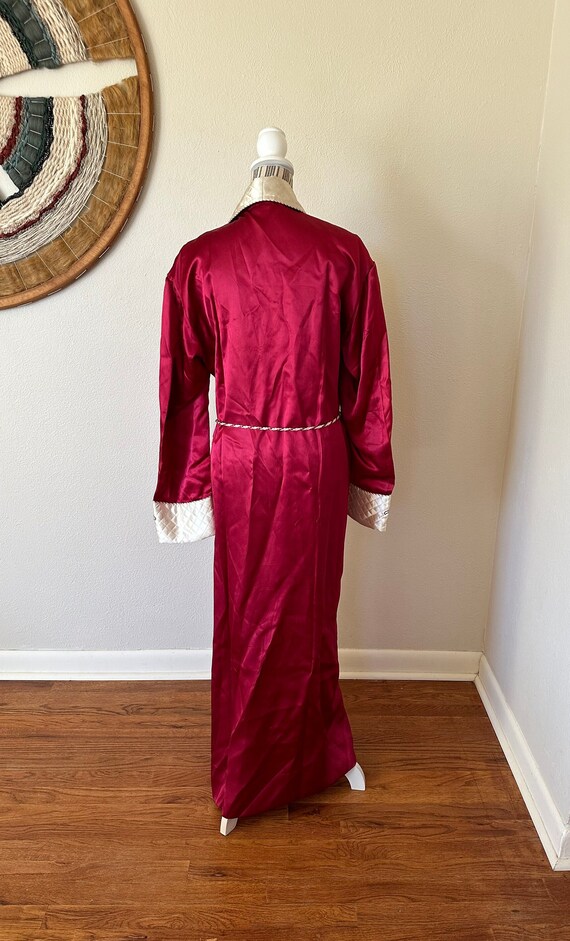 Vintage Japanese Satin Robe Gold Embroidered Drag… - image 5