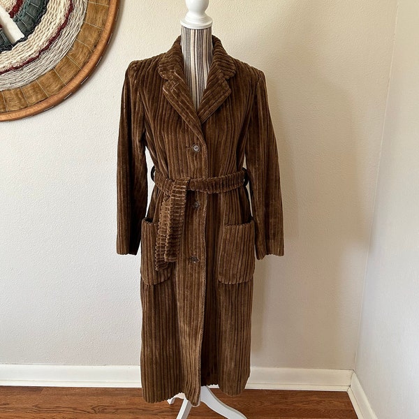 Vintage 70s Top Flight Brown Trench Coat Woman's S/M