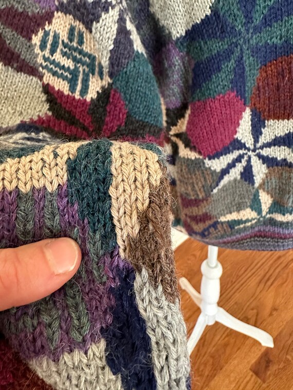 VTG Galeria Latina Alpaca wool Cardigan Hand Knit… - image 8
