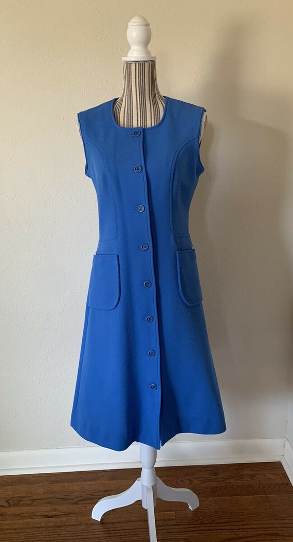 Vintage Rare 1970s Jantzen Sleeveless Dress Butto… - image 9