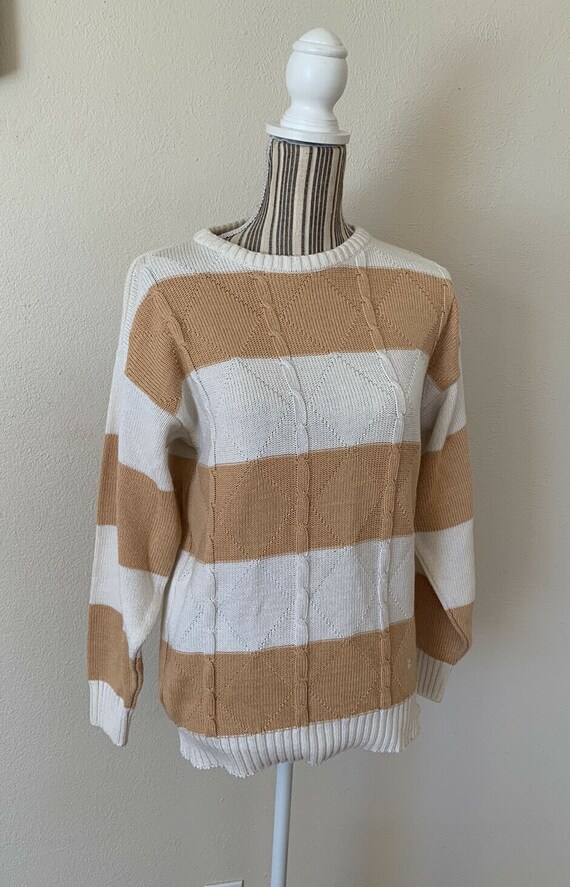 Vintage Pierre Cardin Ligne Tricot Striped Sweate… - image 4