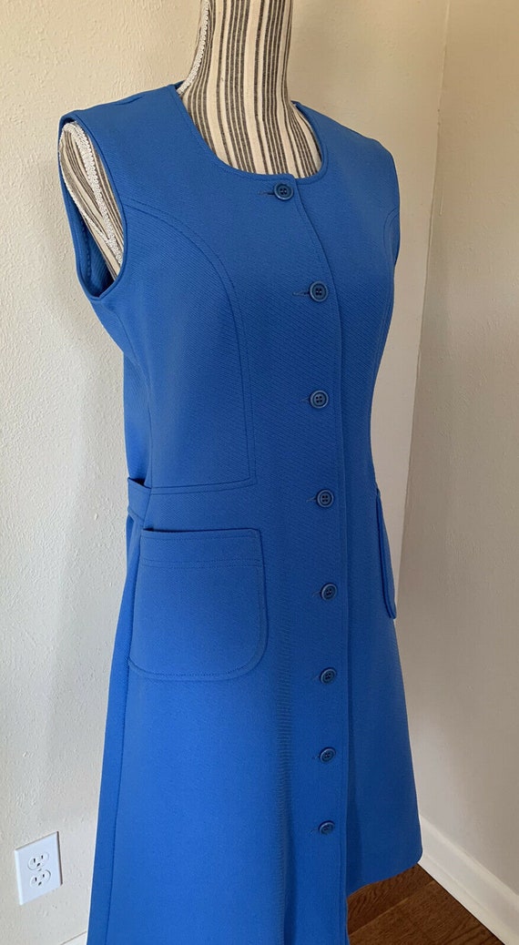 Vintage Rare 1970s Jantzen Sleeveless Dress Butto… - image 2