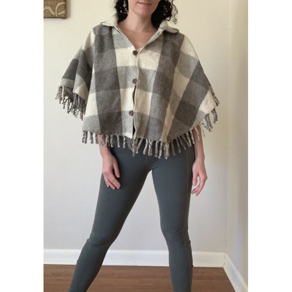 wool Fringe Cape