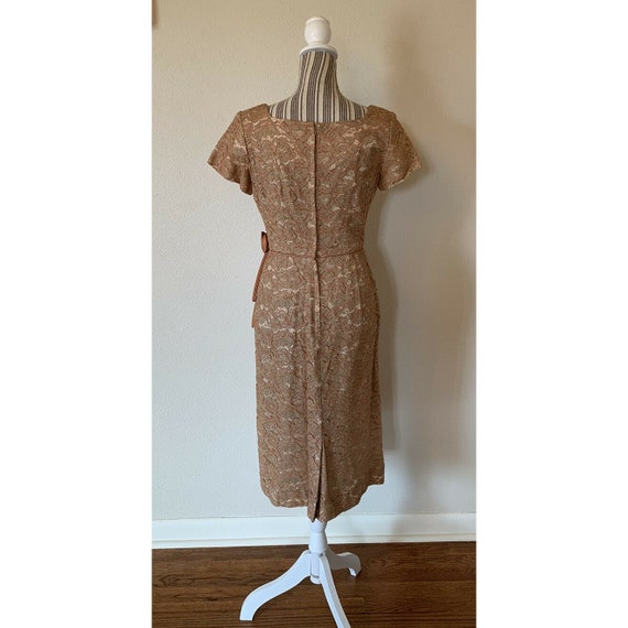 Vintage 1950S Lace Wiggle Dress Size Small Pinup - image 10