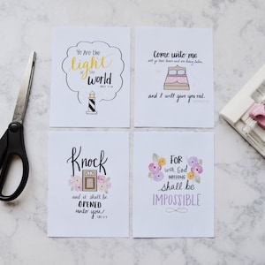 Pretty Study Sheets Scripture Glue Ins, Scripture Inserts, LDS Tools ...