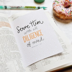 Pretty Study Sheets Scripture Glue Ins, Scripture Inserts, LDS Tools ...