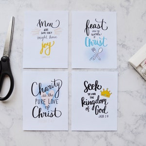 Pretty Study Sheets Scripture Glue Ins, Scripture Inserts, LDS Tools ...