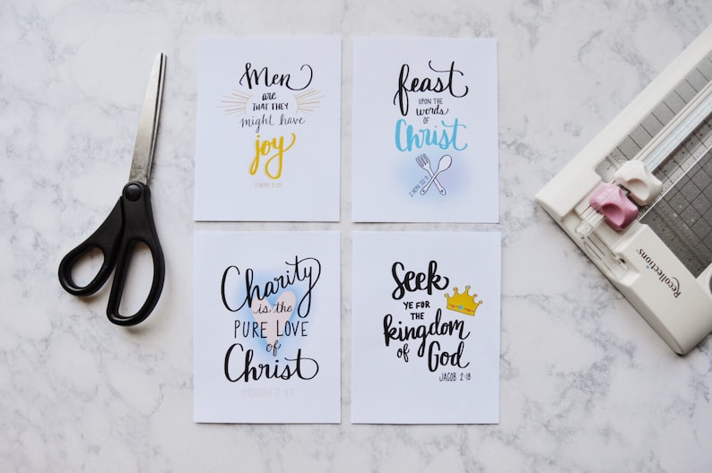 Pretty Study Sheets Scripture Glue Ins, Scripture Inserts, LDS Tools ...