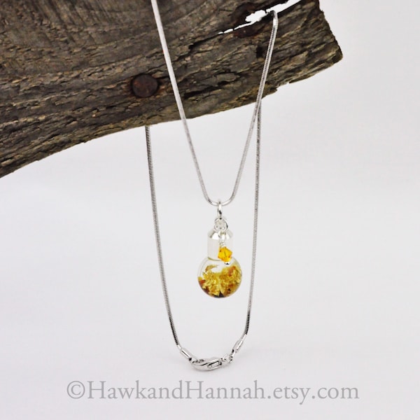 Gold Frankincense and Myrrh Pendant Necklace by Hawk and Hannah