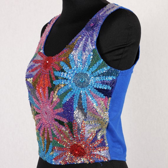 1980s Vintage bustier with sequins - image 2