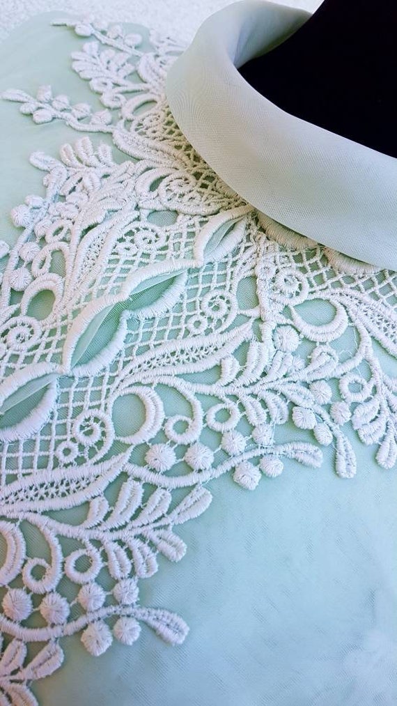 Completo organza verde acqua vintage anni '60