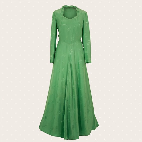 Long green ‘70s dress