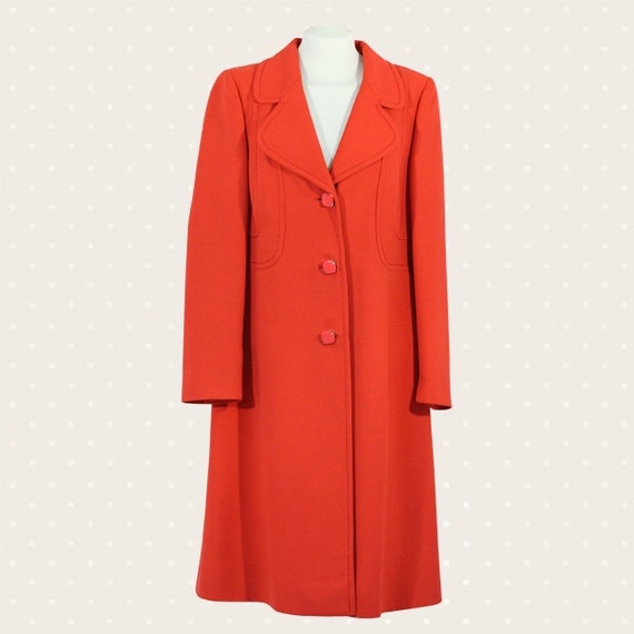 1960s Vintage red overcoat