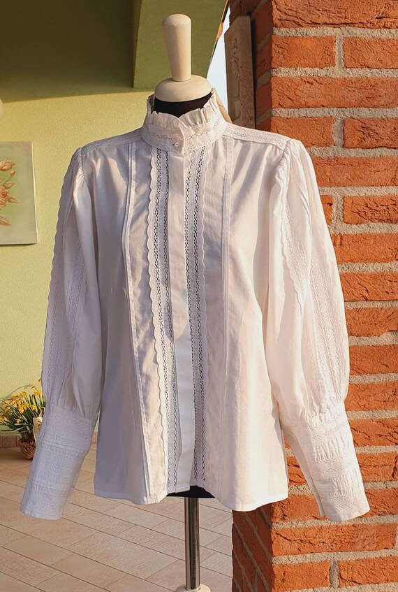 Masrin Camicetta Donna In Pizzo Floreale Con Scollo A V E Maniche Corte - Elegante, Vintage, Per Feste E Serate Estive
