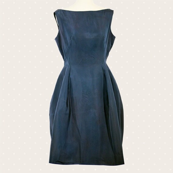 1950s Vintage teal blue dress