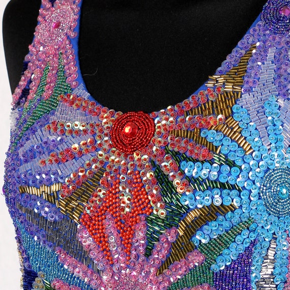 1980s Vintage bustier with sequins - image 3