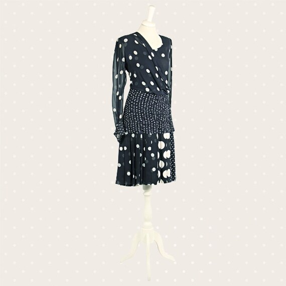 1980s Vintage silk dress