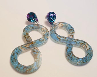 Infinity acrylic statement earrings   - Neuro Spicy earrings - Infinity Studs - Autism Acceptance earrings