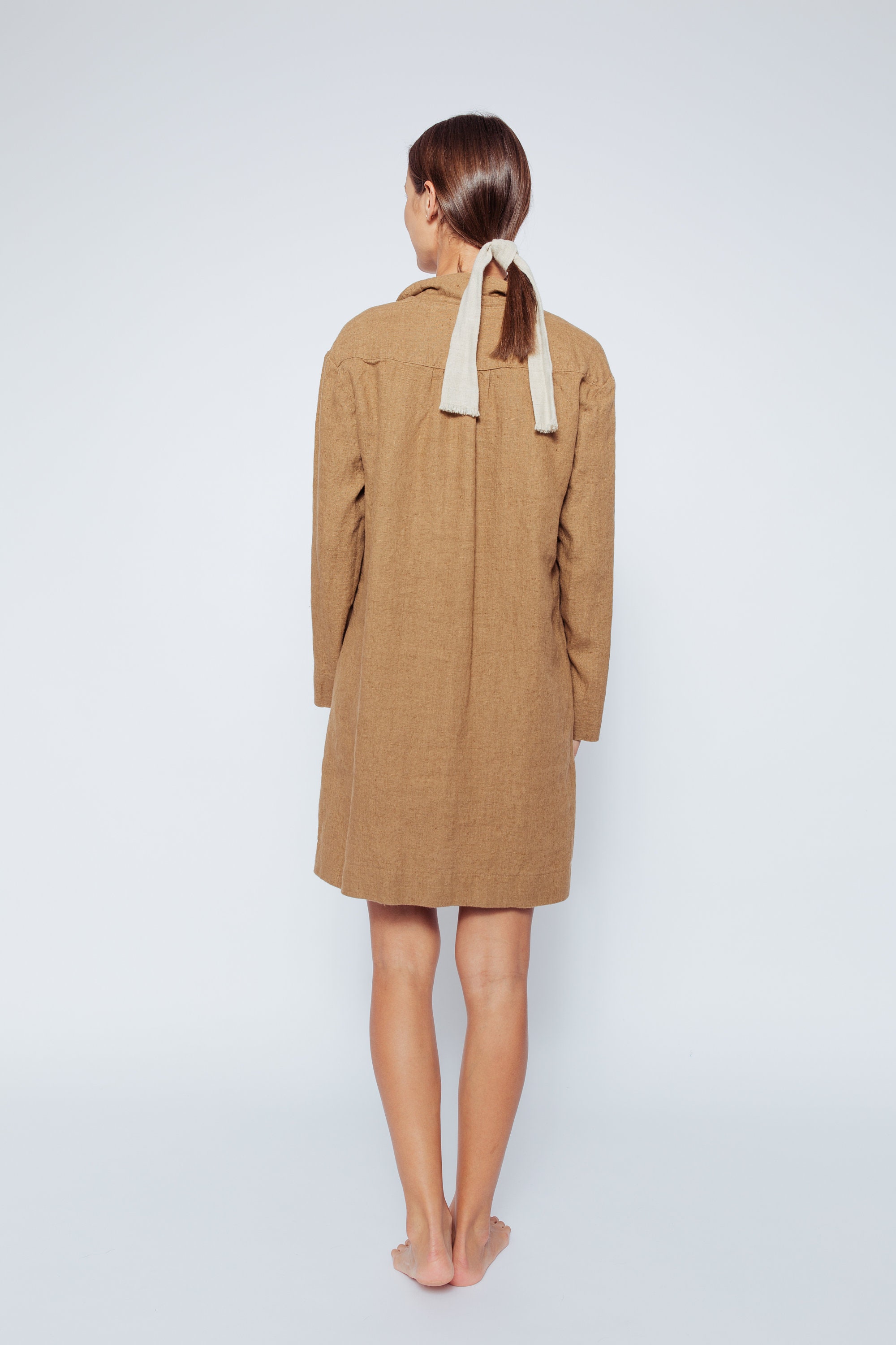 Lisburn Car Coat - Beige Linen