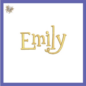 Emily, Name Embroidery Design, Word Art Embroidery Machine Designs Inspiration, Stylized Font Text, INSTANT DOWNLOAD, 5 x 7 image 1