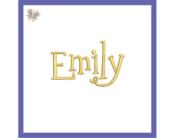 Emily, Name Embroidery Design, Word Art Embroidery Machine Designs Inspiration, Stylized Font Text, INSTANT DOWNLOAD, 5 x 7