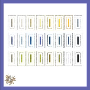 Thread Audition Design per ricamo a macchina perfetto per chi ricama quilt. 4 misure: cerchi 4x4,5x7, 6x10 e 8x12, 8 formati. Scarica ora