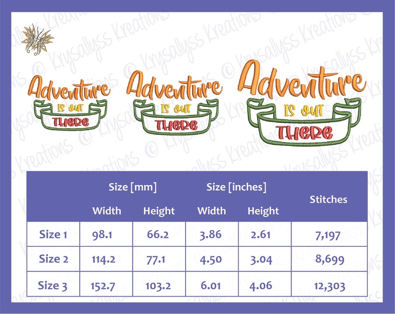 Adventure Machine Embroidery Design With Saying Suitable for Mug Rugs ...