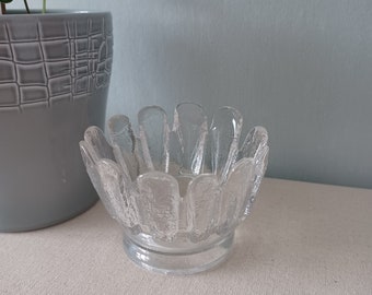 Kosta Boda Vintage Glass Candleholder, Scandinavian Glass, Kosta Boda Glass Art, Vintage Gift