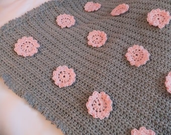 Flower Sensory Baby Blanket Crochet Pattern - Baby Blanket Crochet Pattern