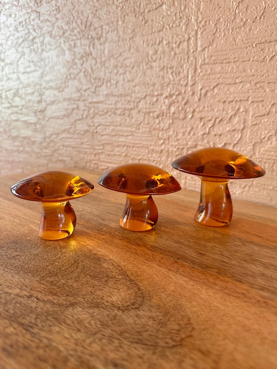 Rare Viking Glass Amber Mushrooms - Etsy Rare Viking Glass Amber Mushrooms - Etsy