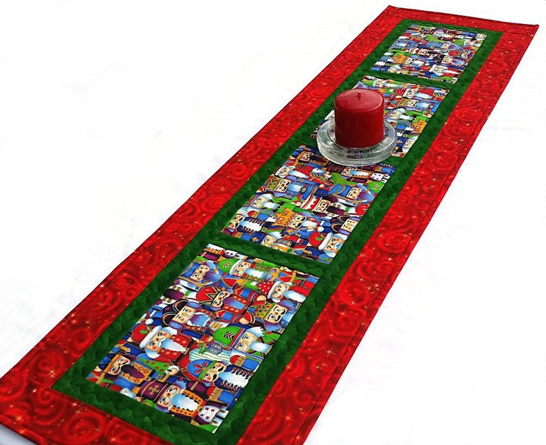 Nutcracker Table Runner quilted Christmas table runner with Etsy