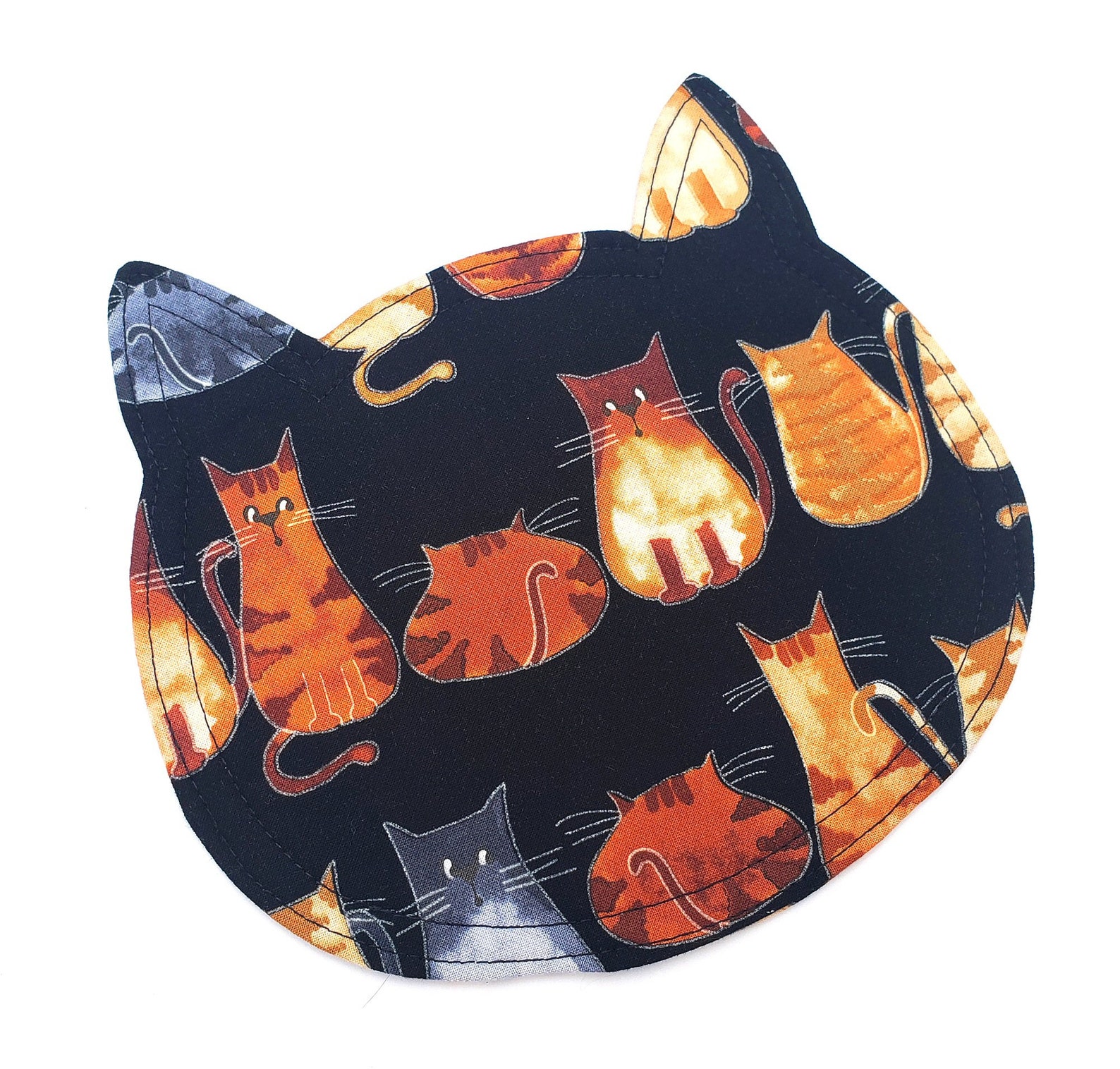 Cat Face Mug Rug kitty headshaped large coaster with sitting Etsy