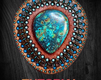 Tutorial de concho de cuero repujado para corbata de bolo (PDF y video)