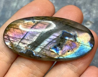 SALE! - Rainbow labradorite cabochon - DIY jewelry supply for beading, macrame, soutache, wire wrapping, bead embroidery, leathercraft