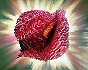 Peyote Beaded Calla Lily Flower Pattern – Advanced Beading Tutorial (PDF)