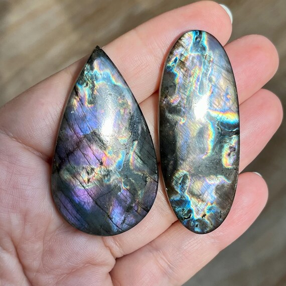 Rainbow Spectrolite Cabochons Lot DIY Jewelry Supply for Beading