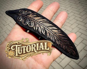 Tutorial for a Tooled Leather Feather Hat Band Decoration (PDF & Video)