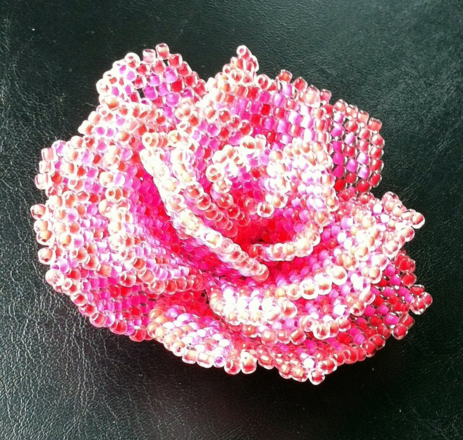 Pattern With Photos for Peyote Beaded Rose How to Bead a Etsy
