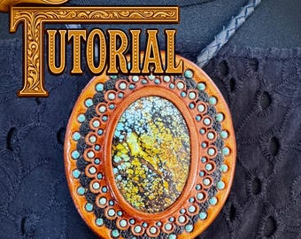 Tutorial de concho de cuero repujado para corbata de bolo (PDF y video)