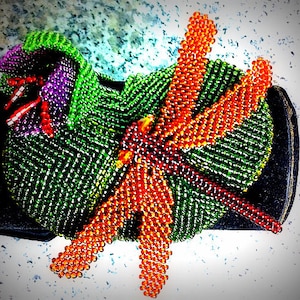 Pattern for beaded dragonfly - peyote and herringbone dragonfly schema