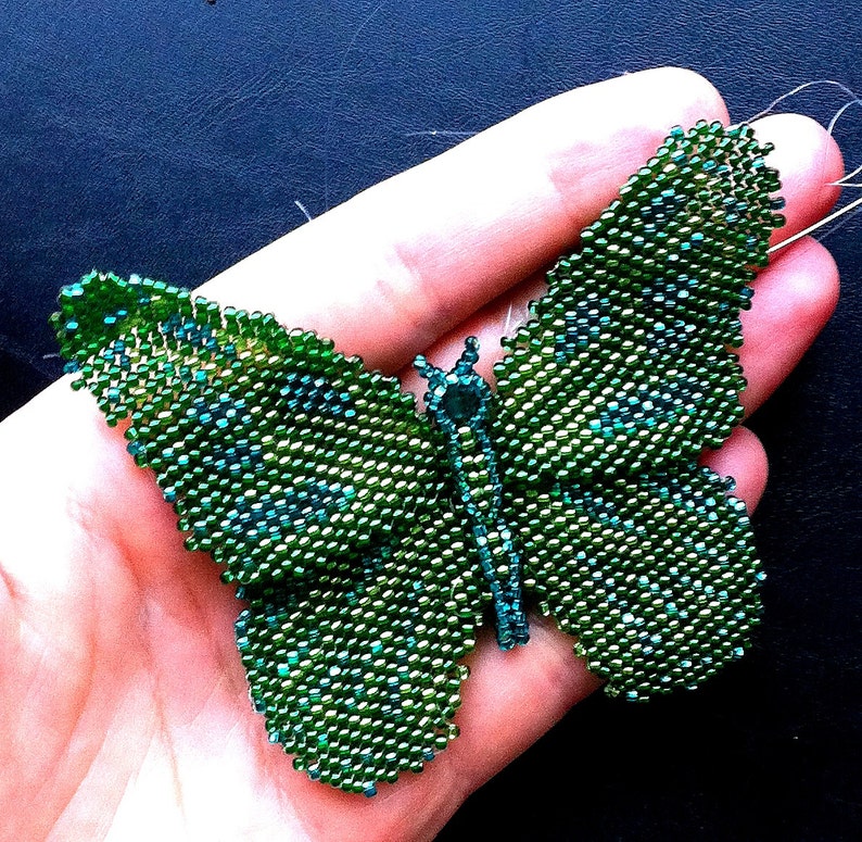 Tutorial / pattern for beaded butterfly Artisan jewellery Etsy