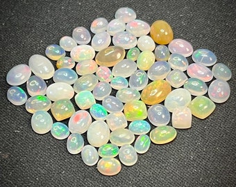 SALE! - Lot of Ethiopian Welo opal cabochons - DIY jewelry supply for beading, macrame, soutache, wire wrapping, bead embroidery, etc